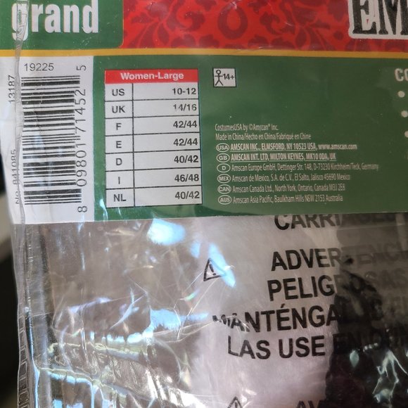 Adult Women's Merry Kiss Me Costume Size Large - Picture 3 of 4